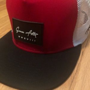 Grace folley red baseball hat